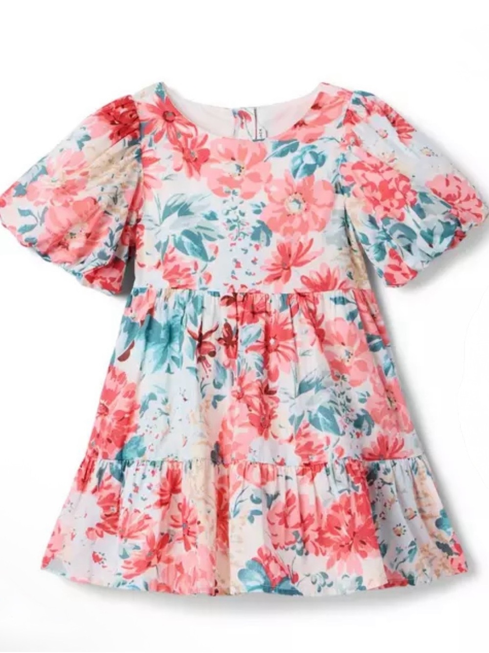 Janie and Jack Floral Puff Sleeve Dress size 5